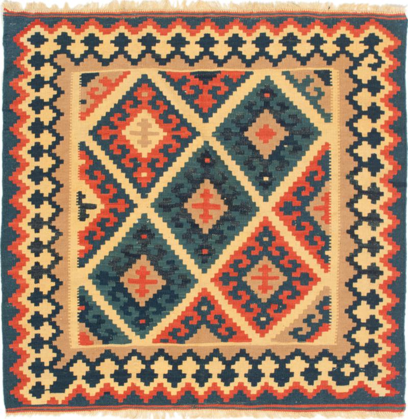 Tapete persa Kilim Fars 97x97 97x97, Tapete persa Tecido à mão