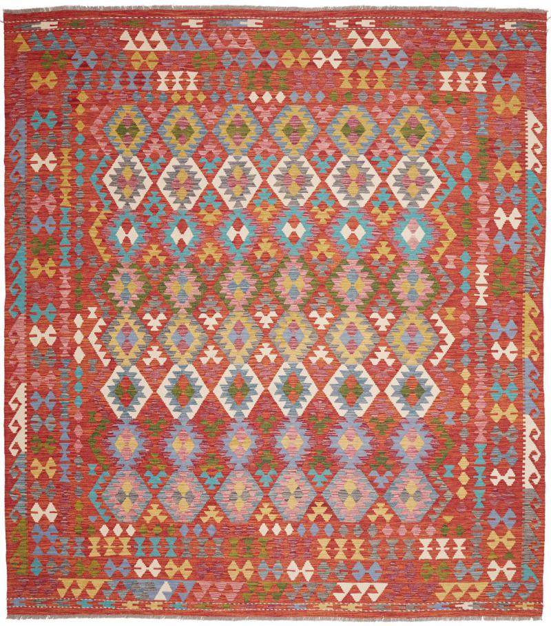 Afghansk tæppe Kelim Afghan 295x256 295x256, Persisk tæppe Håndvævet