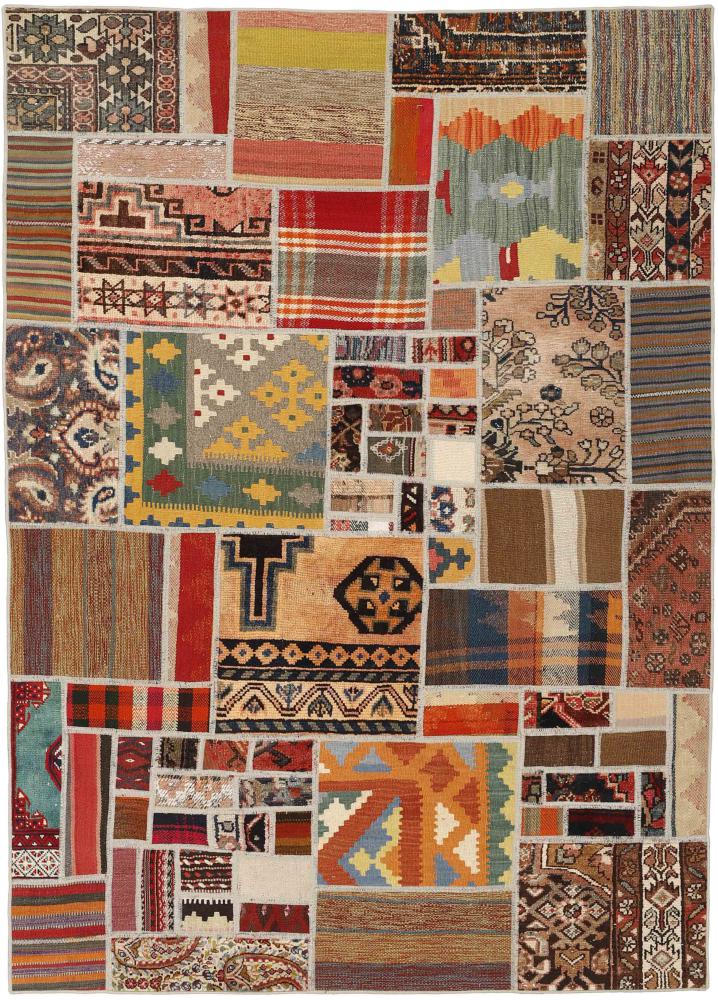 Tapete persa Kilim Patchwork 199x141 199x141, Tapete persa Tecido à mão