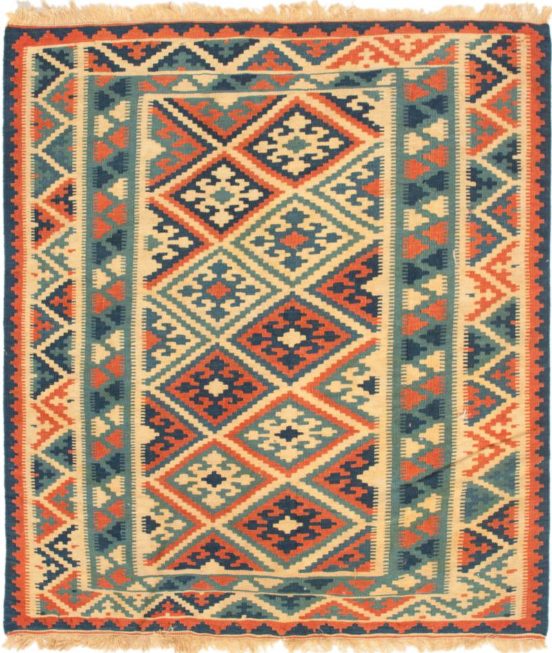 Tapete persa Kilim Fars 106x96 106x96, Tapete persa Tecido à mão