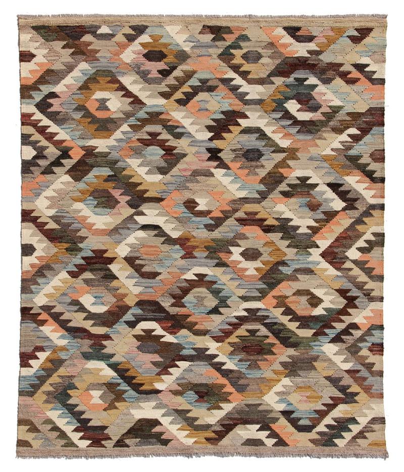 Afghan rug Kilim Afghan Heritage 6'6"x5'1" 6'6"x5'1", Persian Rug Woven by hand