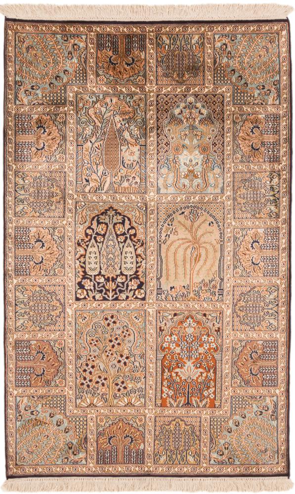 Tapis indien Cachemire Soie 156x94 156x94, Tapis persan Noué à la main