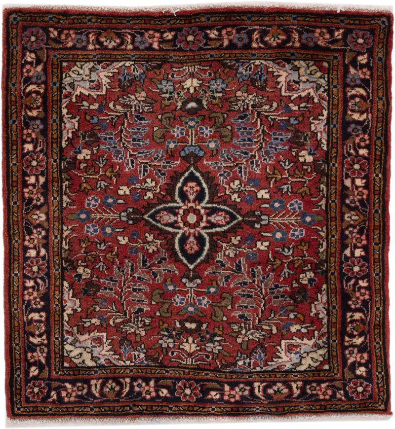 Persian Rug Hamadan 91x81 91x81, Persian Rug Knotted by hand