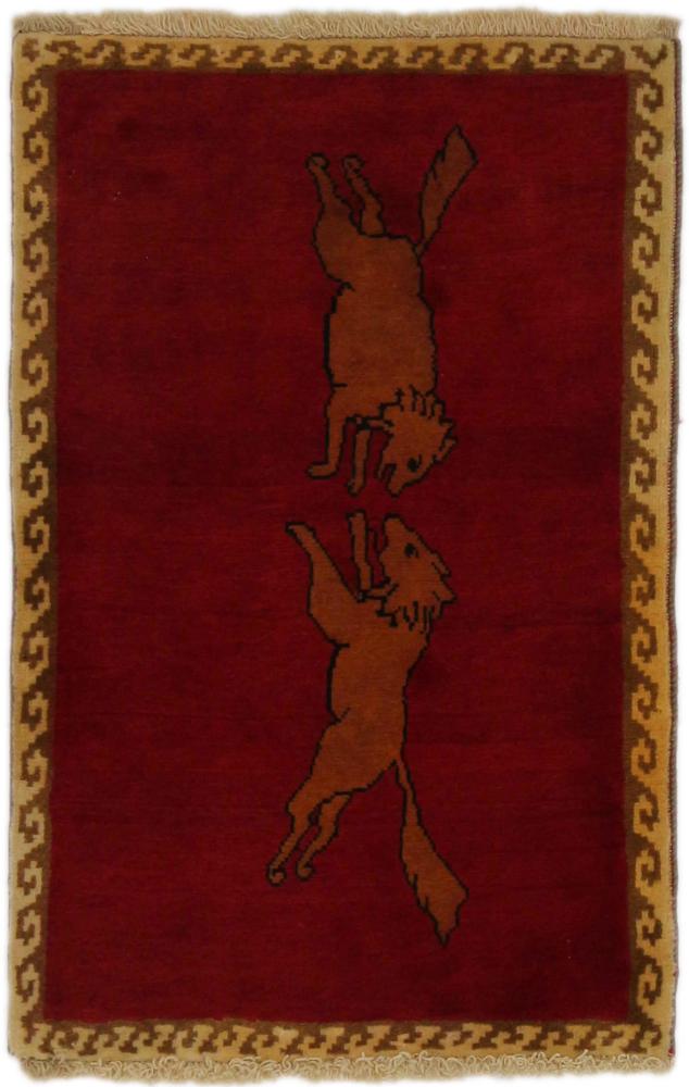 Persisk tæppe Shiraz 96x64 96x64, Persisk tæppe Knyttet i hånden