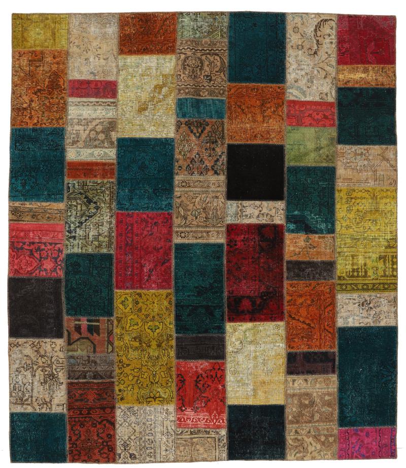 Persisk tæppe Patchwork 304x262 304x262, Persisk tæppe Knyttet i hånden