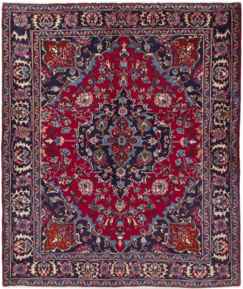 Tapete persa Mashhad 172x144 172x144, Tapete persa Atado à mão