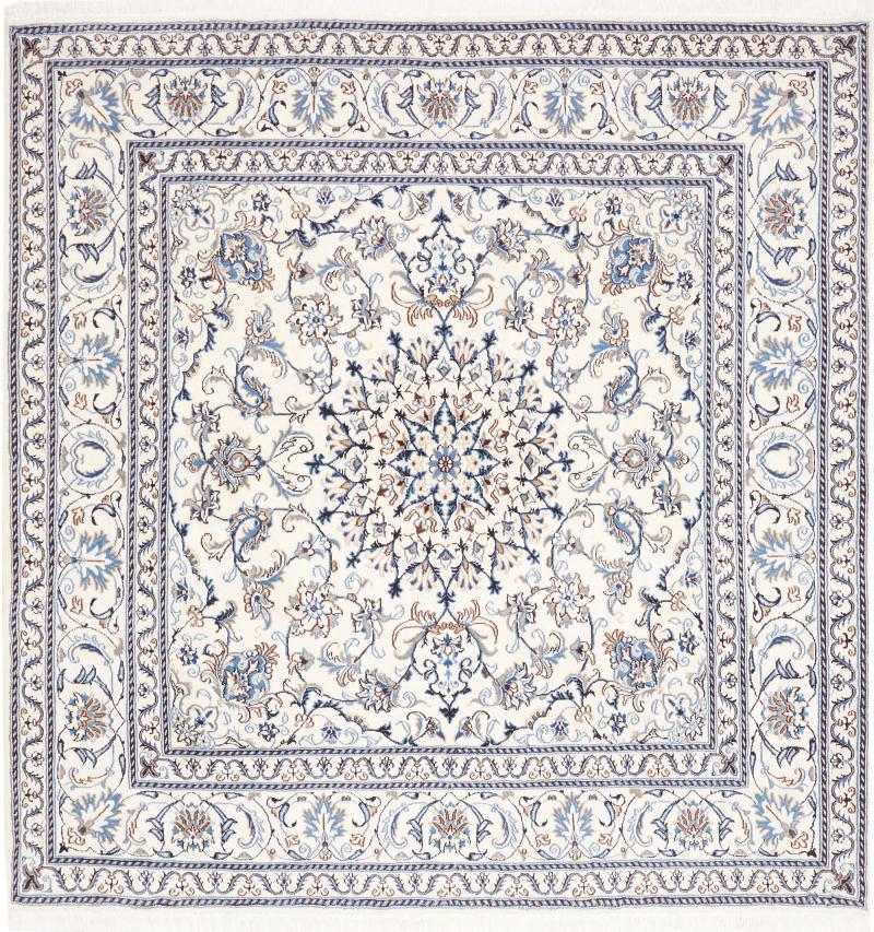 Alfombra persa Nain 202x201 202x201, Alfombra persa Anudado a mano