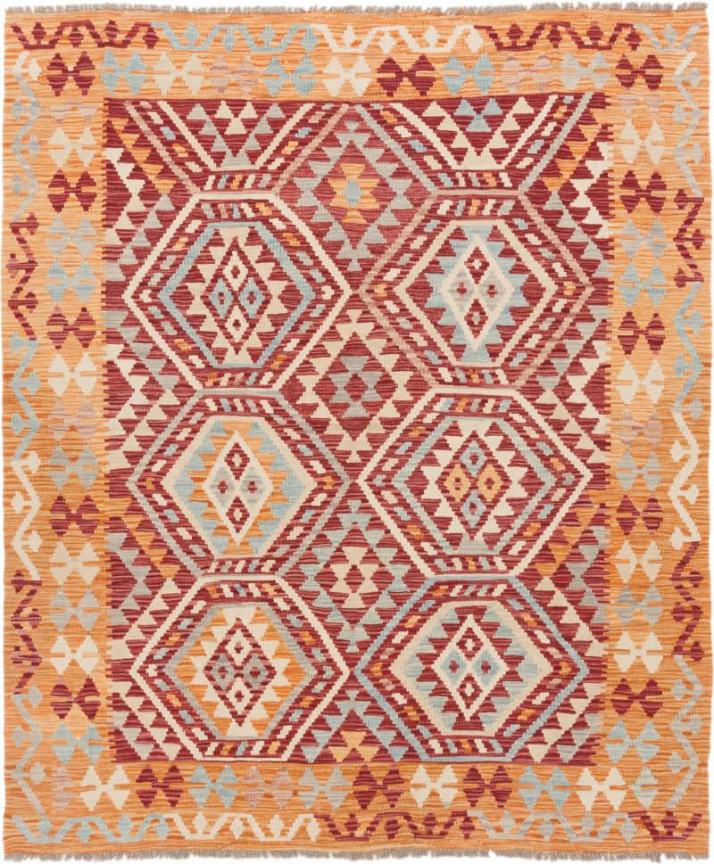 Tapete afegão Kilim Afegão 194x166 194x166, Tapete persa Tecido à mão