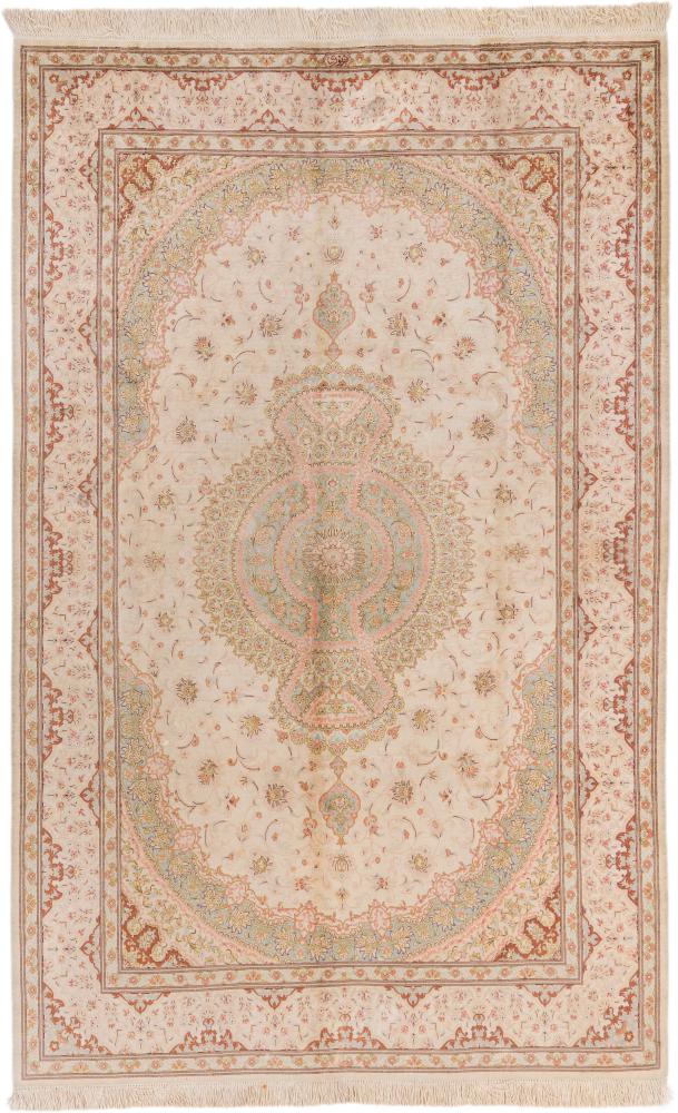 Tappeto persiano Qum di Seta 209x133 209x133, Tappeto persiano Annodato a mano