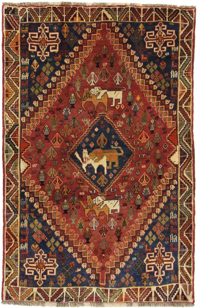 Persisk tæppe Ghashghai 184x121 184x121, Persisk tæppe Knyttet i hånden