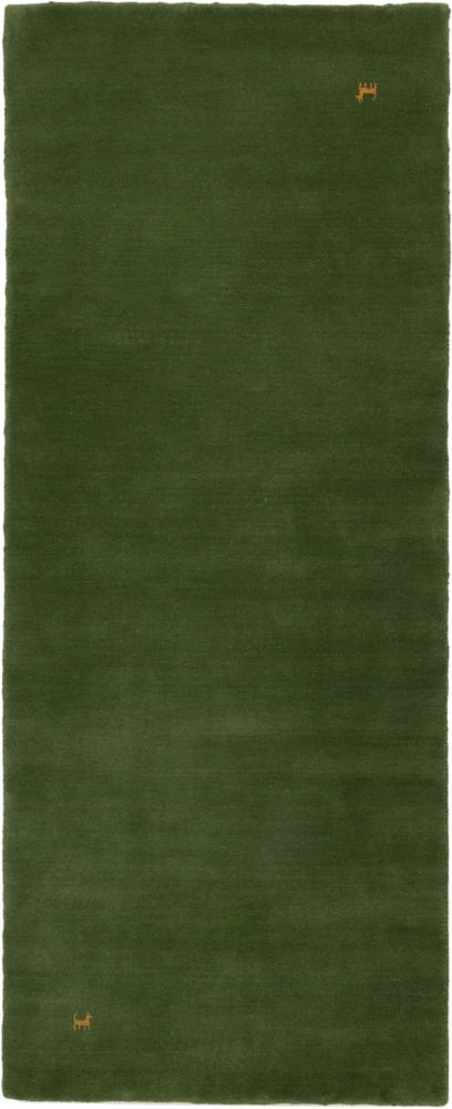 Indisk tæppe Loom Gabbeh Green 501x79 501x79, Persisk tæppe Loom håndknyttet