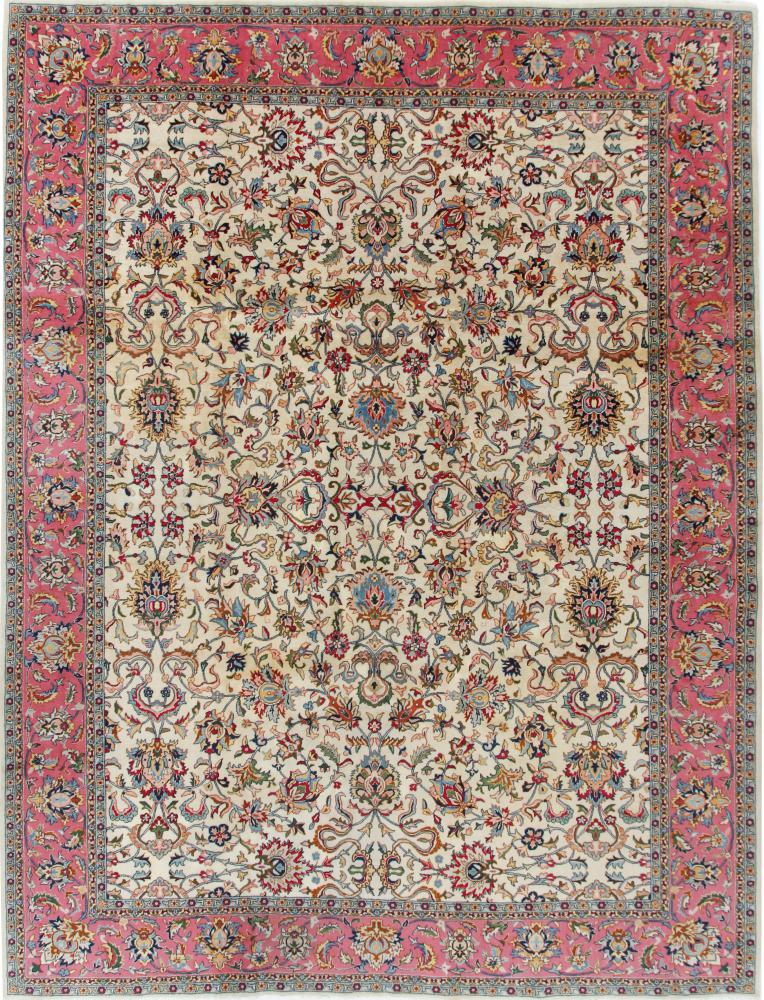 Tapete persa Tabriz 361x304 361x304, Tapete persa Atado à mão