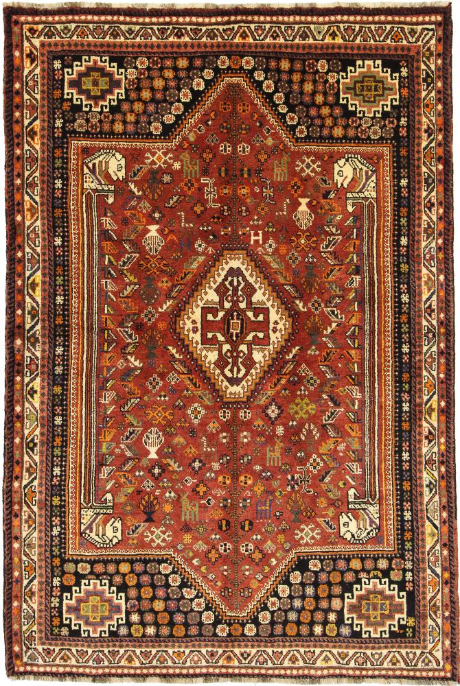 Persisk tæppe Ghashghai 254x175 254x175, Persisk tæppe Knyttet i hånden