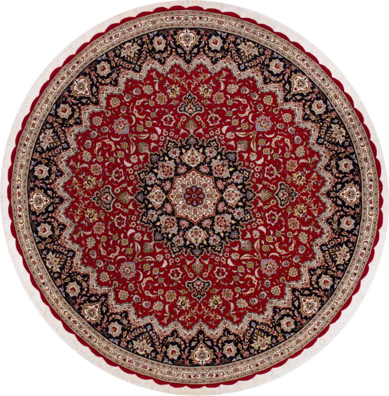 Perserteppich Täbriz 50Raj 8'0"x8'1" 8'0"x8'1", Perserteppich Handgeknüpft