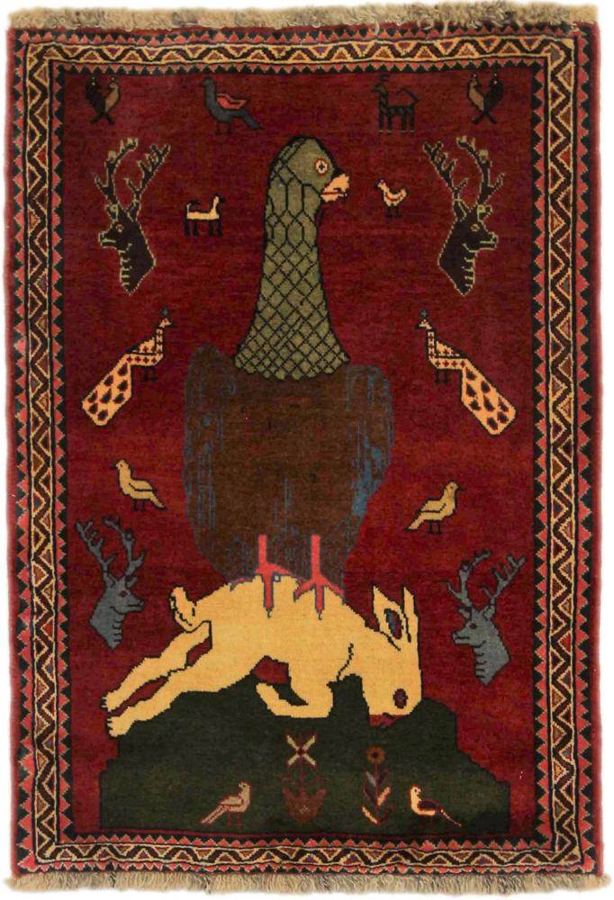 Persisk tæppe Shiraz 113x79 113x79, Persisk tæppe Knyttet i hånden