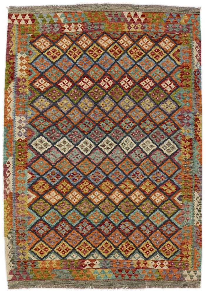 Afghan rug Kilim Afghan 9'8"x6'10" 9'8"x6'10", Persian Rug Woven by hand