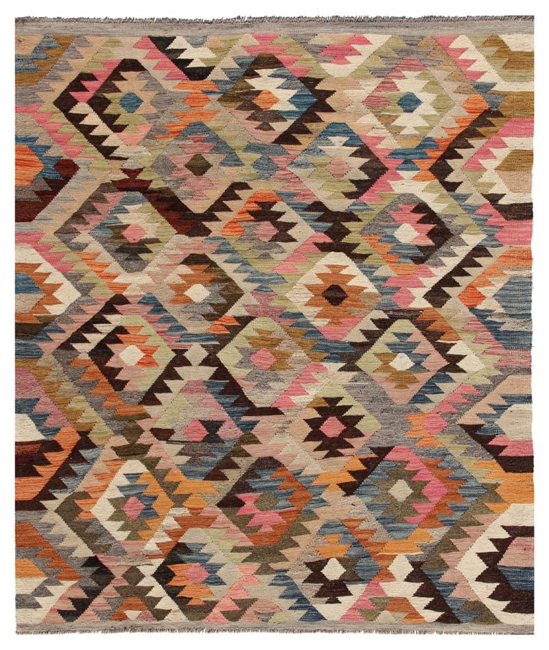 Afghan rug Kilim Afghan Heritage 6'5"x5'0" 6'5"x5'0", Persian Rug Woven by hand