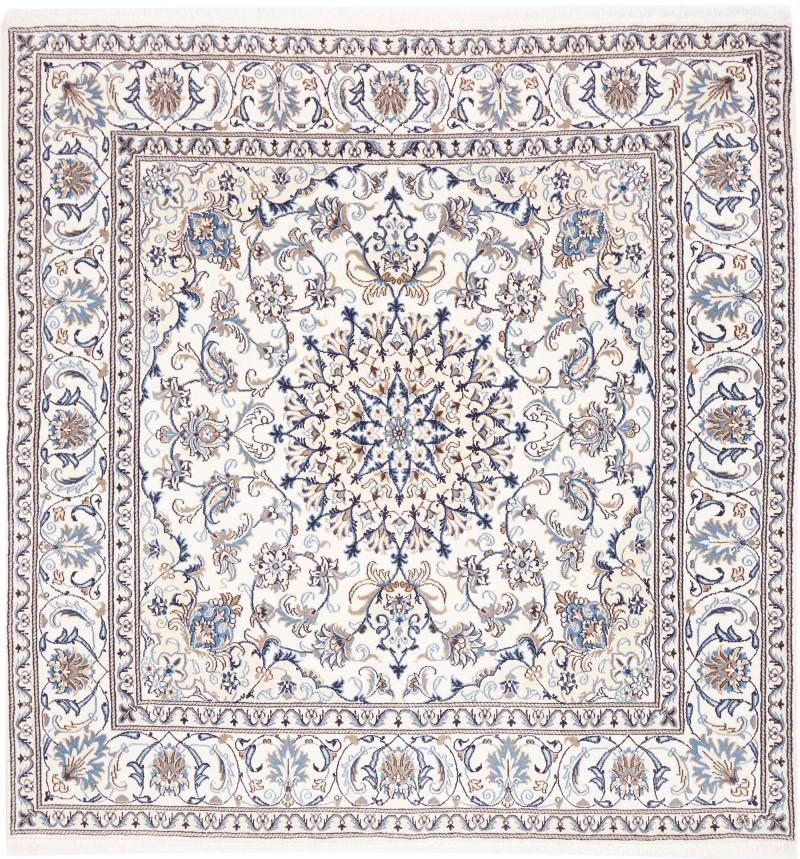 Alfombra persa Nain 207x197 207x197, Alfombra persa Anudado a mano