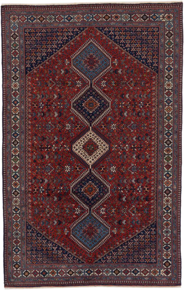 Persian Rug Yalameh 8'4"x5'4" 8'4"x5'4", Persian Rug Knotted by hand