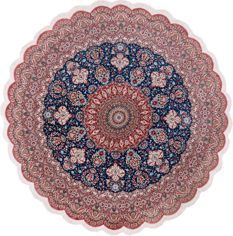 Covor persan Qom Mătase 246x243 246x243, Covor persan Lucrate de mână