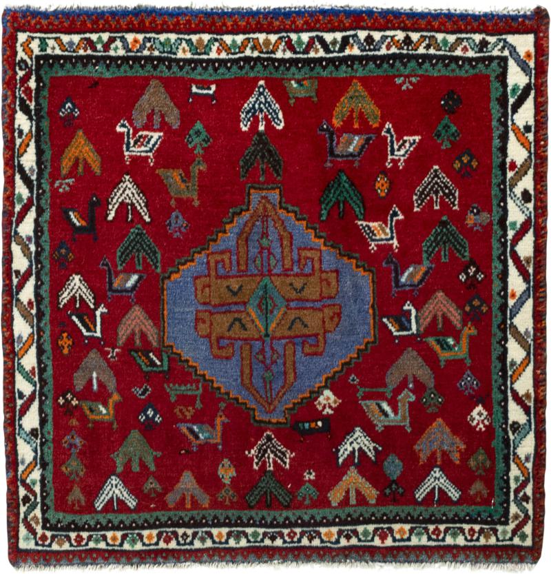 Persian Rug Shiraz 60x59 60x59, Persian Rug Knotted by hand