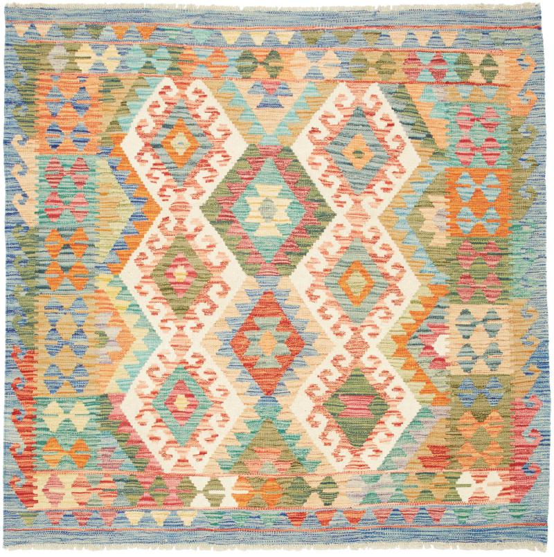 Afghanischer Teppich Kelim Afghan 144x148 144x148, Perserteppich Handgewebt