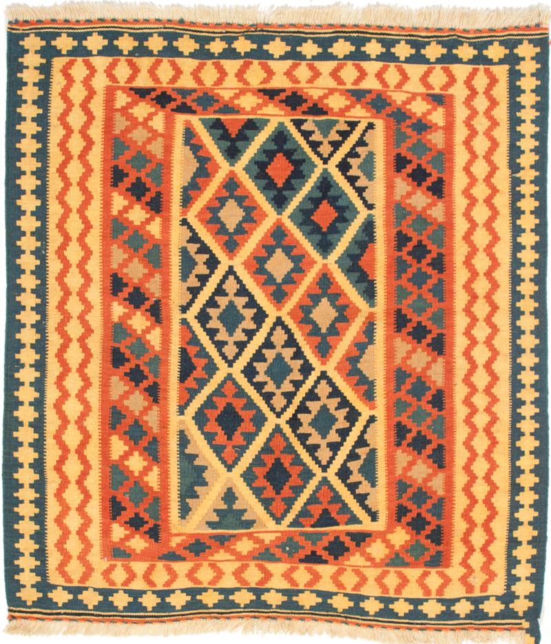 Tapete persa Kilim Fars 109x99 109x99, Tapete persa Tecido à mão