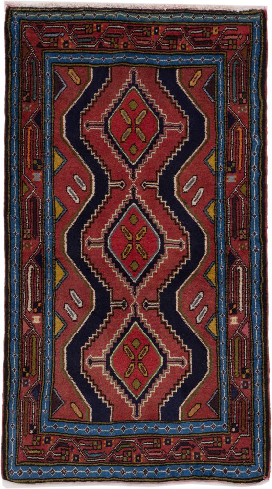 Tapis persan Hamadan 134x74 134x74, Tapis persan Noué à la main