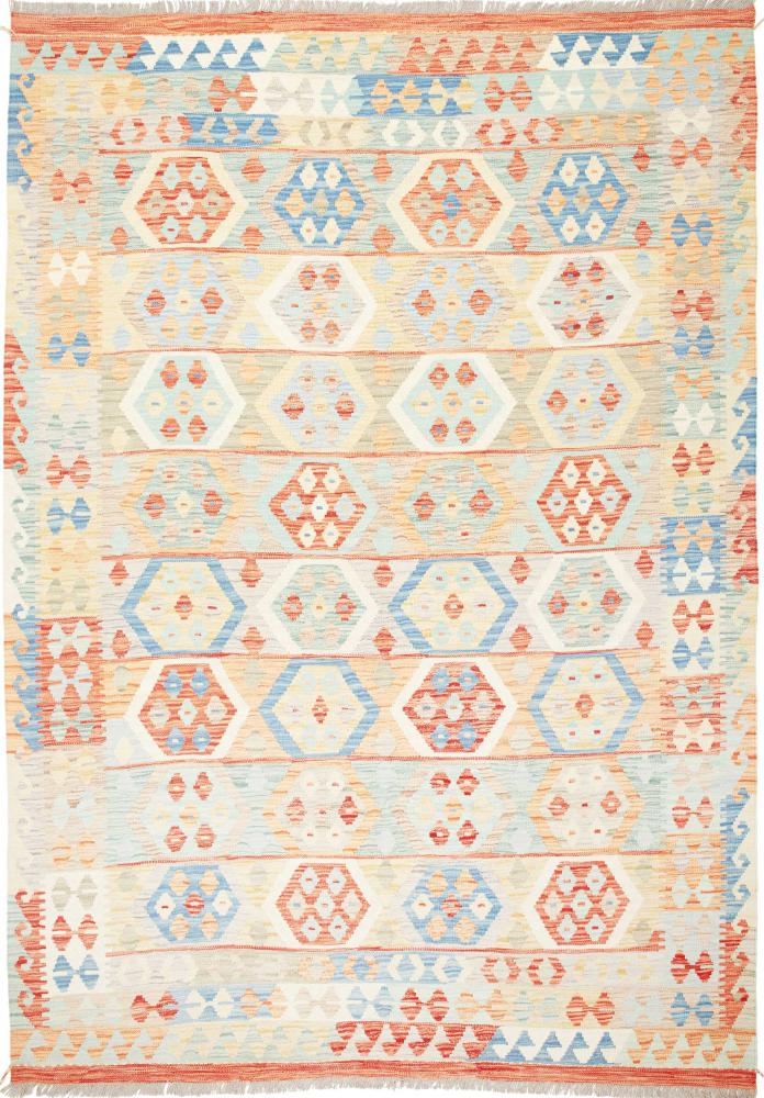 Dywan afgański Kilim  Afghan 257x179 257x179, Dywan perski Ręcznie tkane