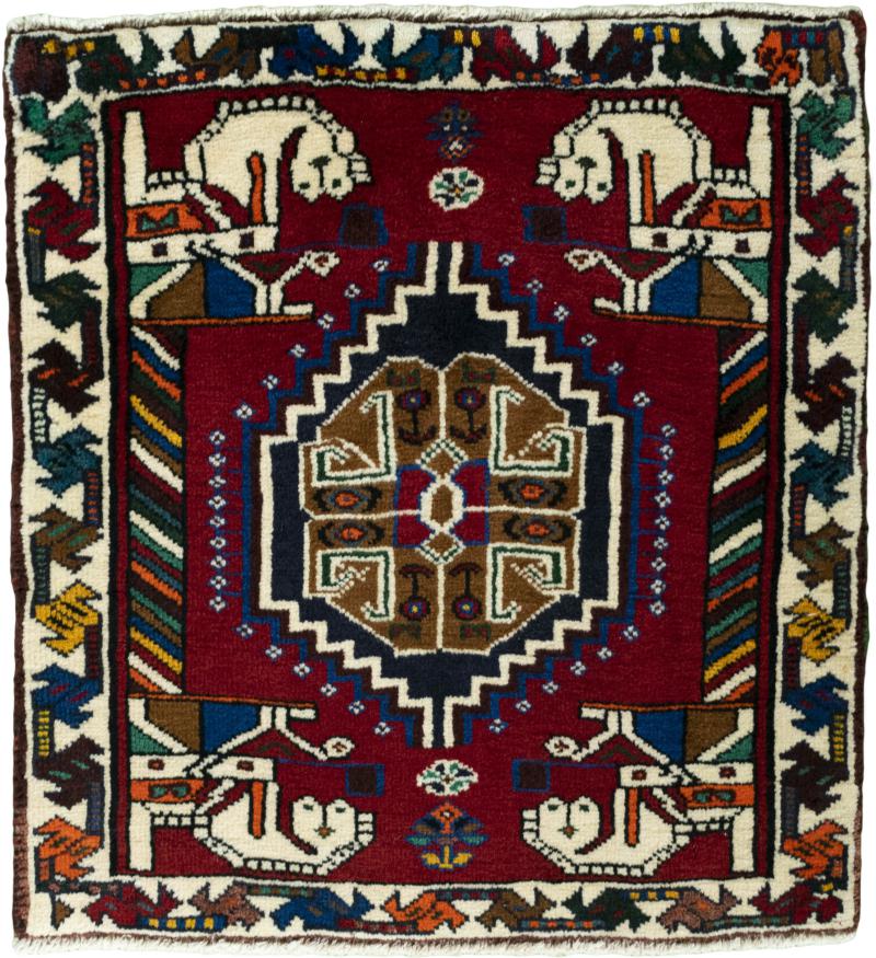 Persian Rug Shiraz 70x62 70x62, Persian Rug Knotted by hand