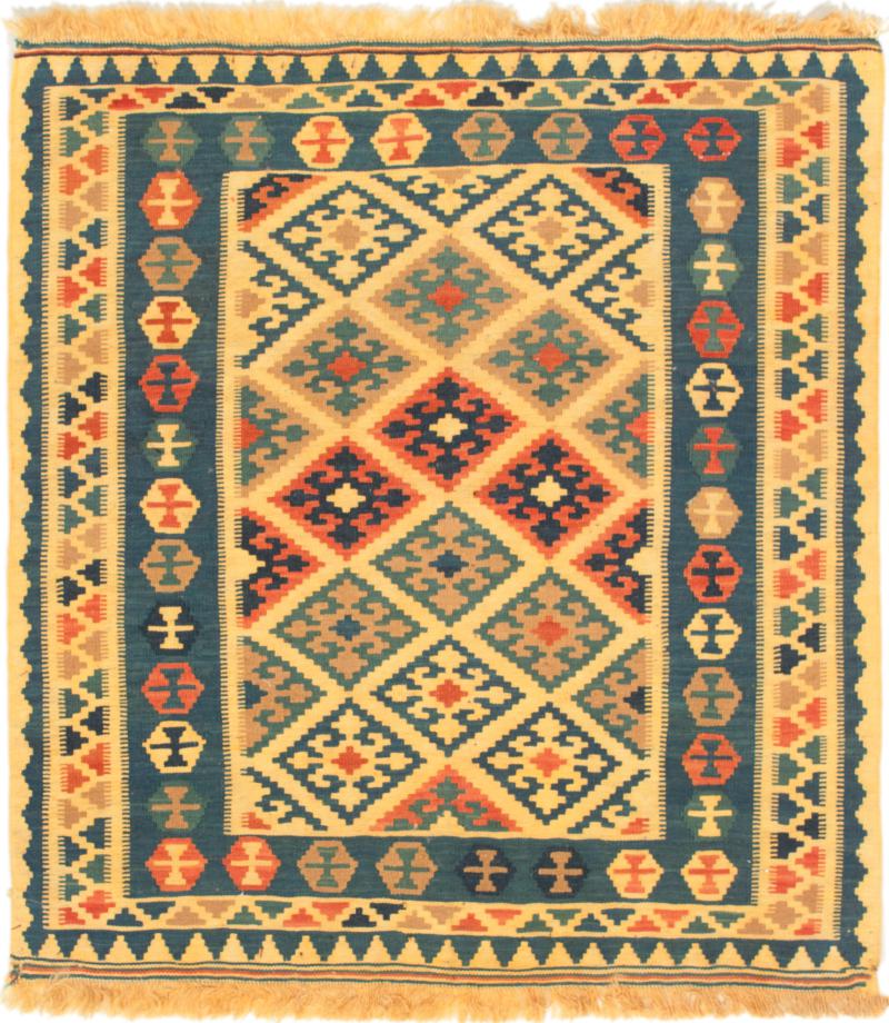 Tapete persa Kilim Fars 101x94 101x94, Tapete persa Tecido à mão