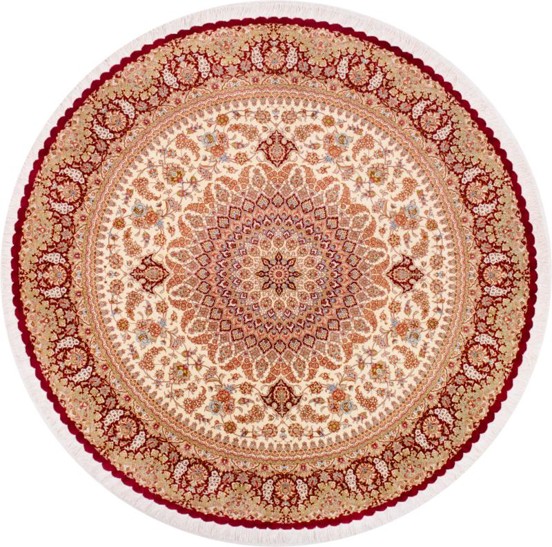 Tappeto persiano Qum di Seta 199x194 199x194, Tappeto persiano Annodato a mano