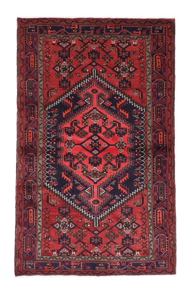 Tapete persa Khamseh 206x126 206x126, Tapete persa Feito à mão