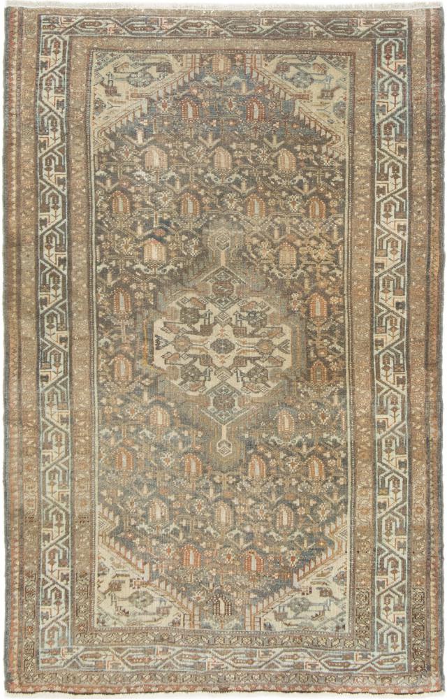 Persian Rug Malayer Antique 5'3"x3'5" 5'3"x3'5", Persian Rug Knotted by hand