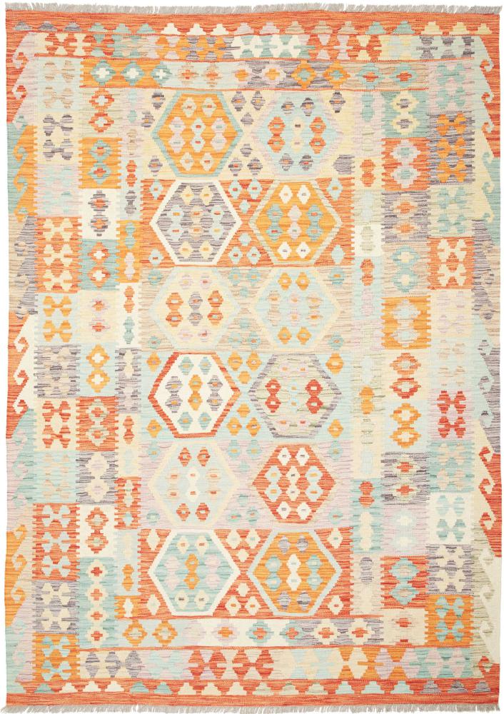 Dywan afgański Kilim  Afghan 246x176 246x176, Dywan perski Ręcznie tkane