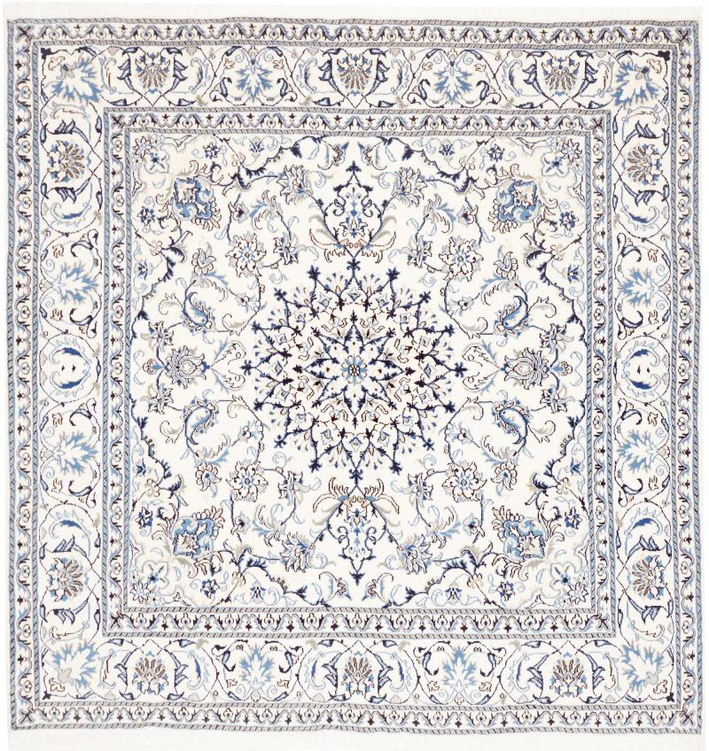 Alfombra persa Nain 206x204 206x204, Alfombra persa Anudado a mano