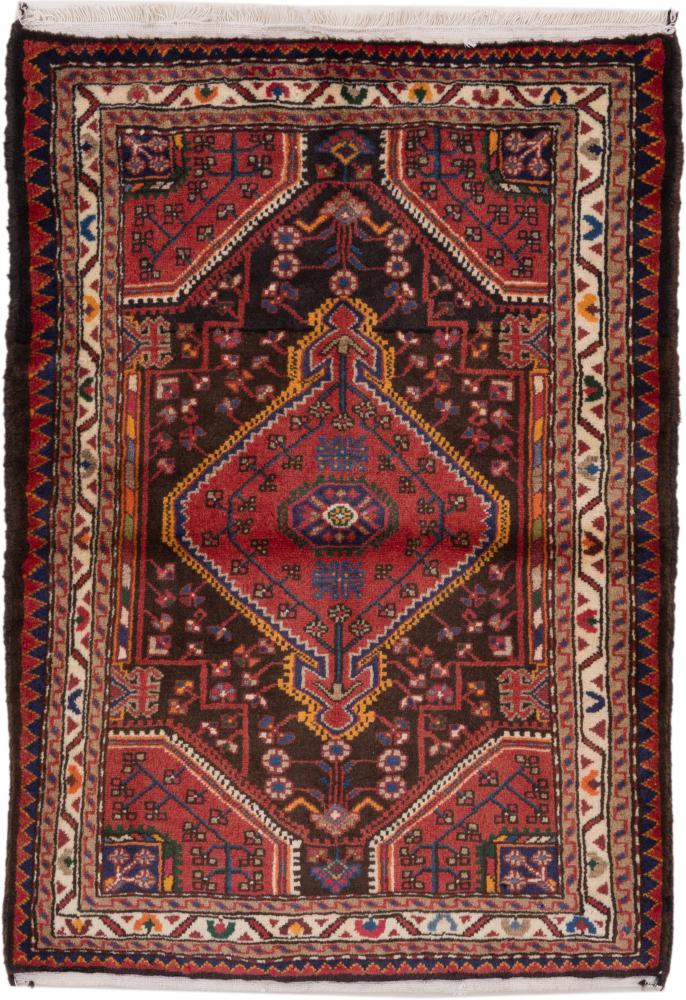 Tapis persan Hamadan 111x81 111x81, Tapis persan Noué à la main