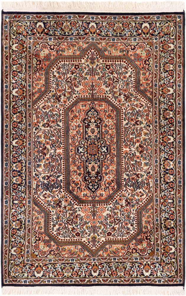 Indiaas tapijt Kasjmier Zijde 123x84 123x84, Perzisch tapijt Handgeknoopt