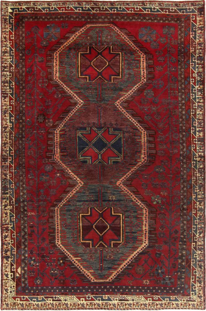 Persian Rug Hamadan 7'6"x5'1" 7'6"x5'1", Persian Rug Knotted by hand