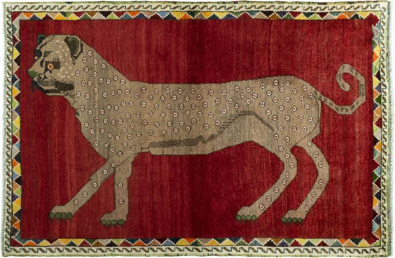Tapis persan Persan Gabbeh Ghashghai 161x110 161x110, Tapis persan Noué à la main