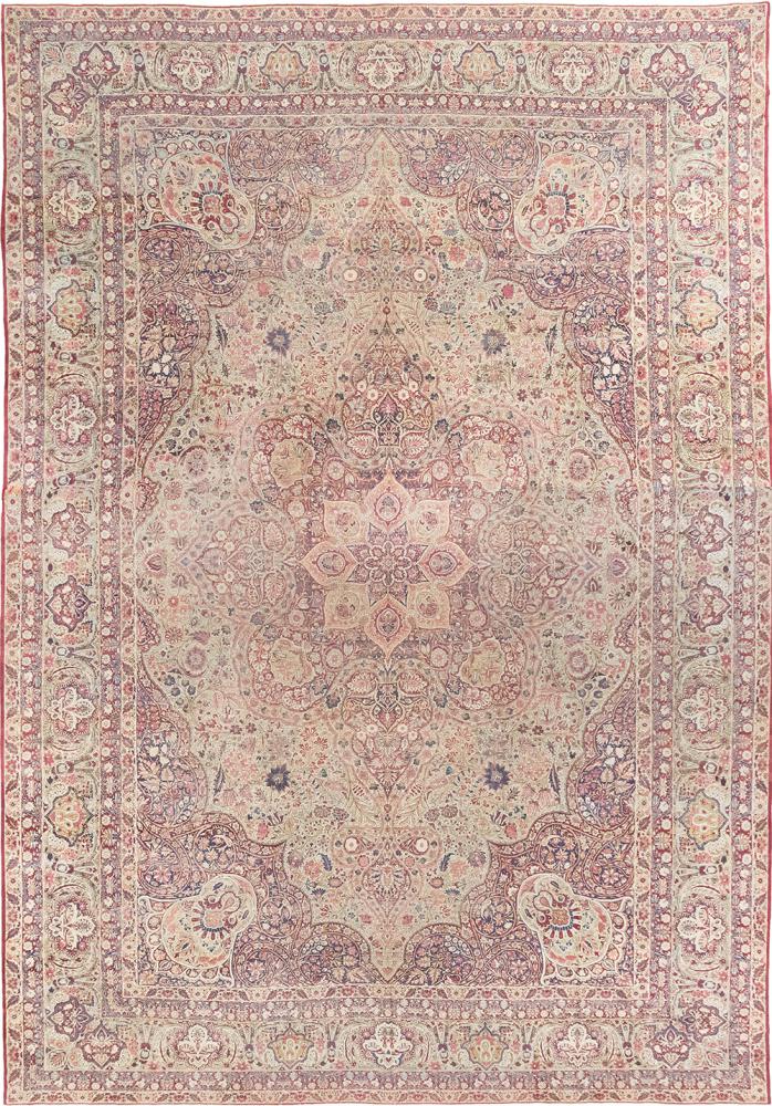 Persian Rug Kerman Lavar Antique 26'7"x18'4" 26'7"x18'4", Persian Rug Knotted by hand