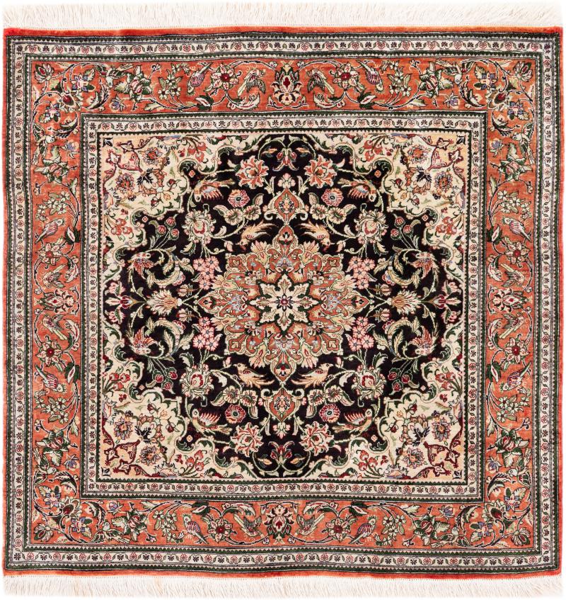 Perserteppich Ghom Seide 101x101 101x101, Perserteppich Handgeknüpft