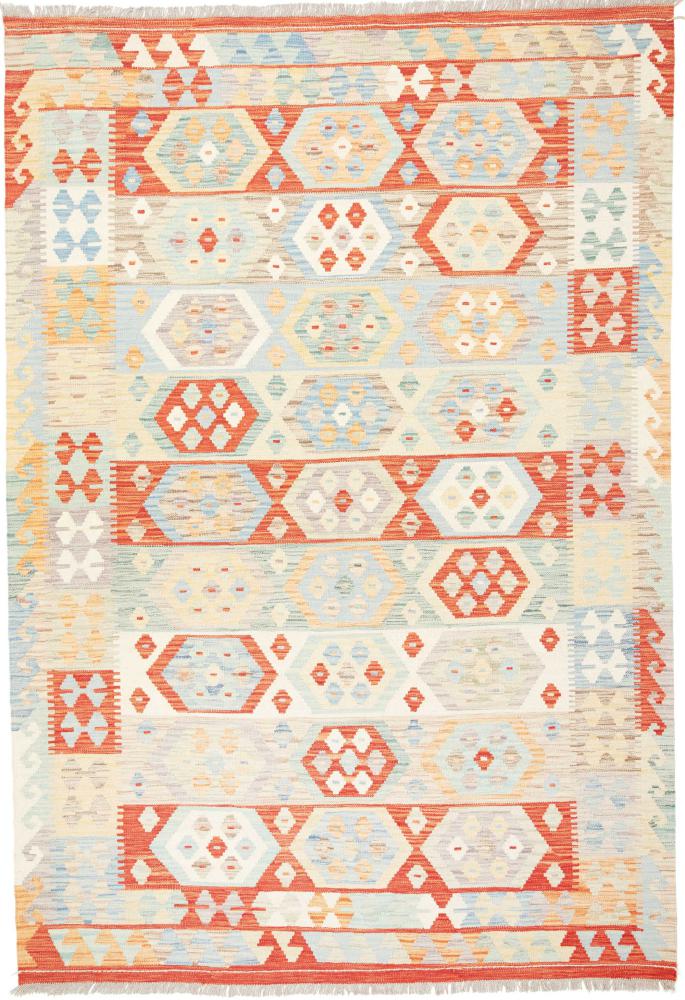 Afghaans tapijt Kilim  Afghan 8'0"x5'5" 8'0"x5'5", Perzisch tapijt Handgeweven