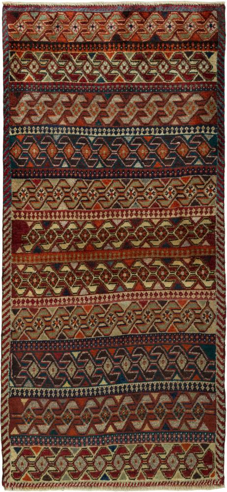 Persian Rug Persian Gabbeh Ghashghai 170x81 170x81, Persian Rug Knotted by hand