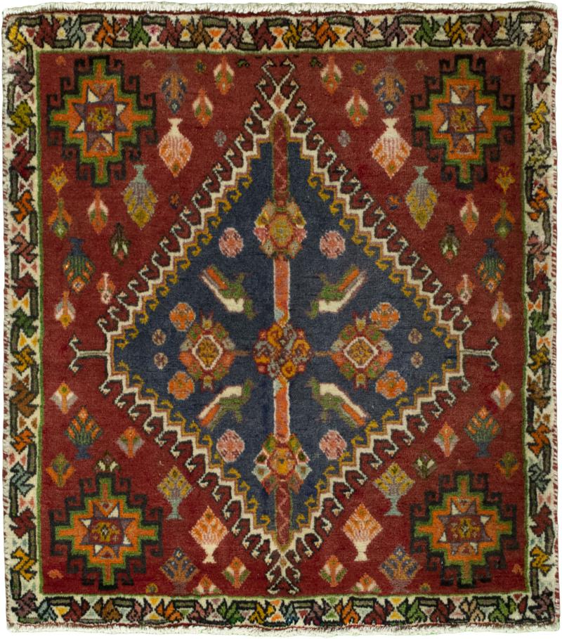 Persian Rug Shiraz 70x63 70x63, Persian Rug Knotted by hand