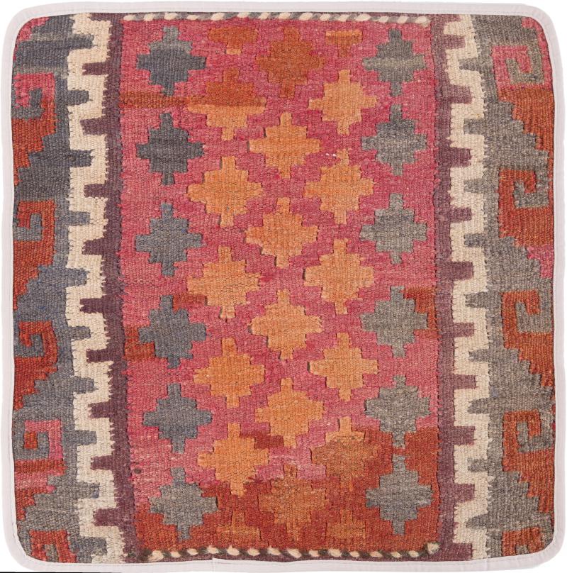 Afghan rug Kilim Afghan Cushion Cover 50x50 50x50, Persian Rug Knotted by hand