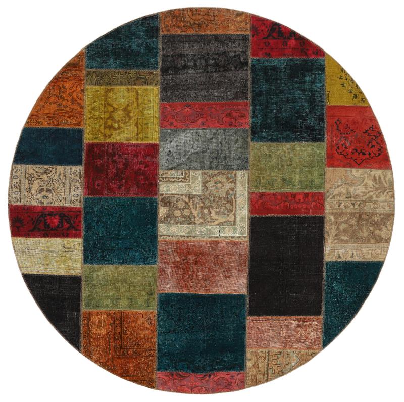 Περσικό χαλί Patchwork 249x251 249x251, Περσικό χαλί Οι κόμποι έγιναν με το χέρι