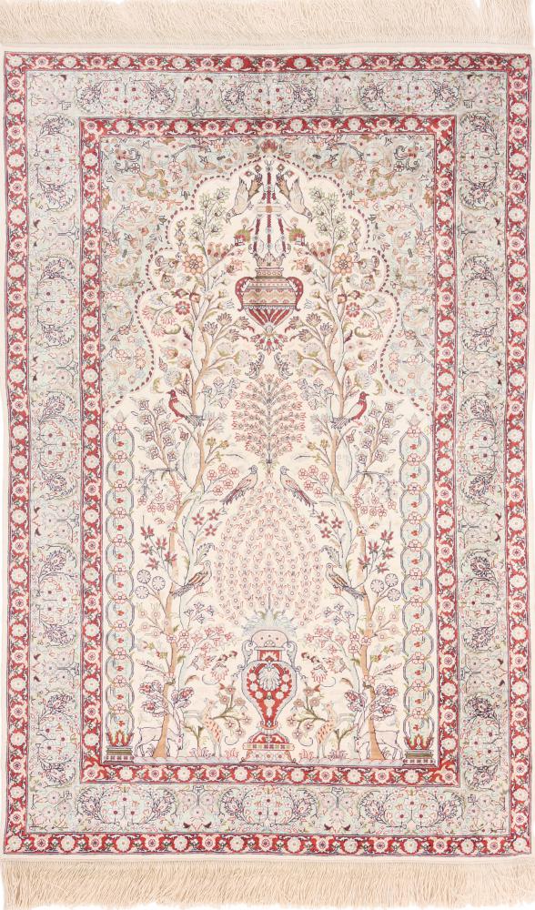 Tappeto cinese Zhenping di Seta 121x78 121x78, Tappeto persiano Annodato a mano