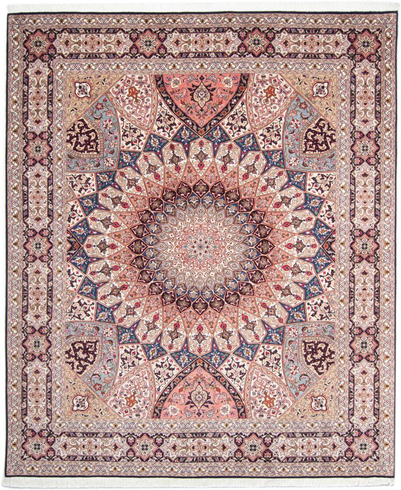 Tapete persa Tabriz 50Raj 243x201 243x201, Tapete persa Atado à mão