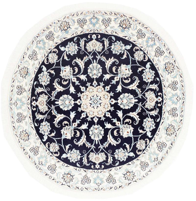 Persian Rug Nain 4'11"x4'11" 4'11"x4'11", Persian Rug Knotted by hand